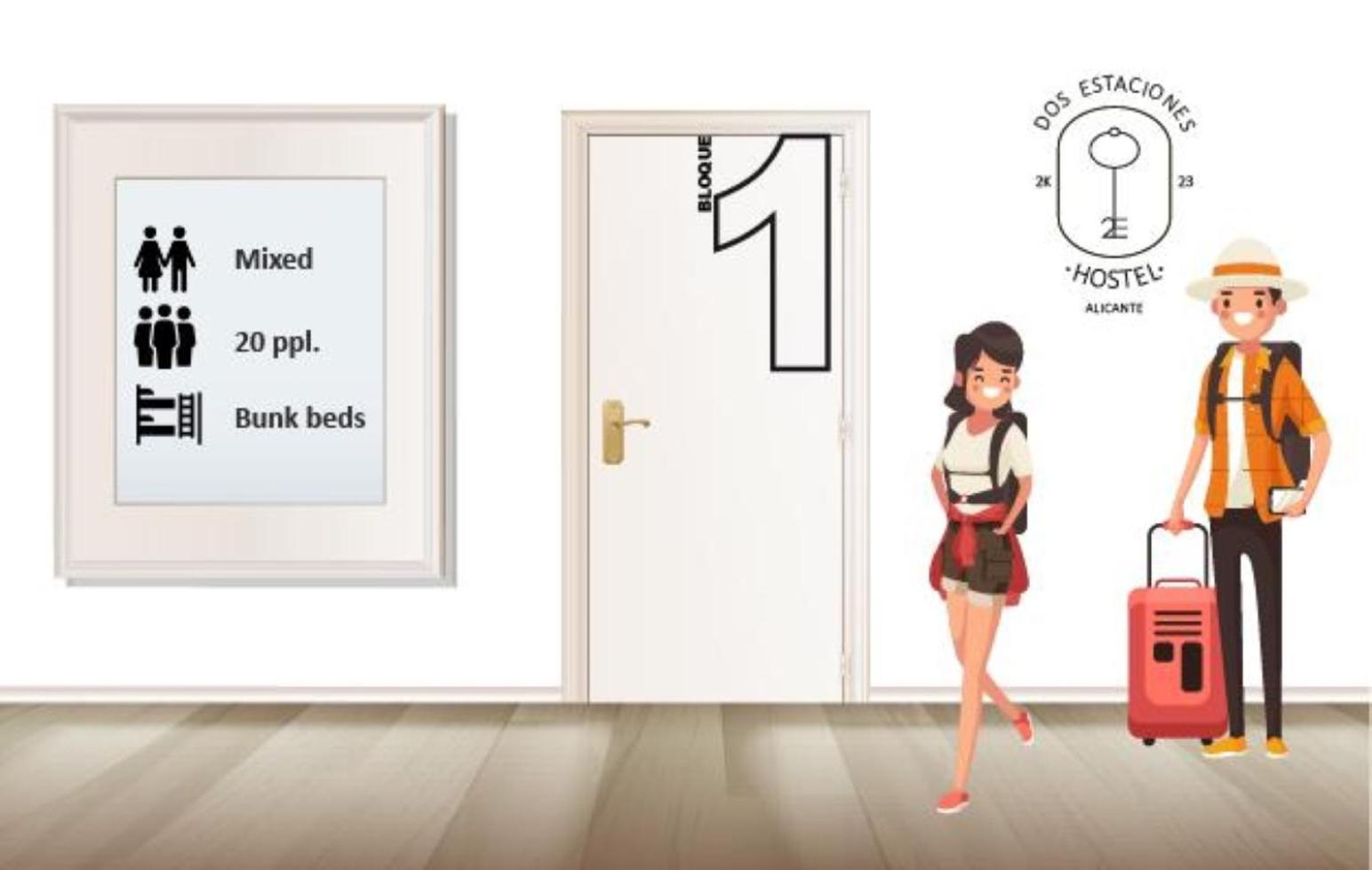 Hostel Dos Estaciones - Free Towels, Coffee & Tea, Remote Check-In Αλικάντε Δωμάτιο φωτογραφία